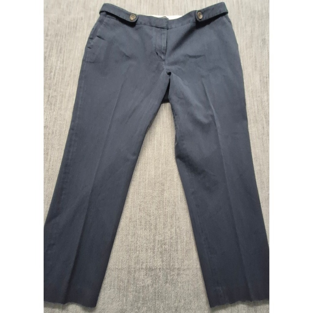 Brooks Brothers womens navy blue dress pants 16 button waist tab trousers slacks